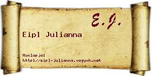 Eipl Julianna névjegykártya